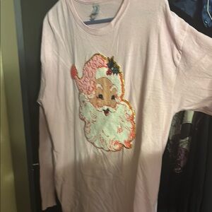 Gildan Pink Santa Sweatshirt